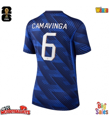 France Eduardo Camavinga #6 Replica Home Stadium Shirt for Women World Cup 2026 Short Sleeve